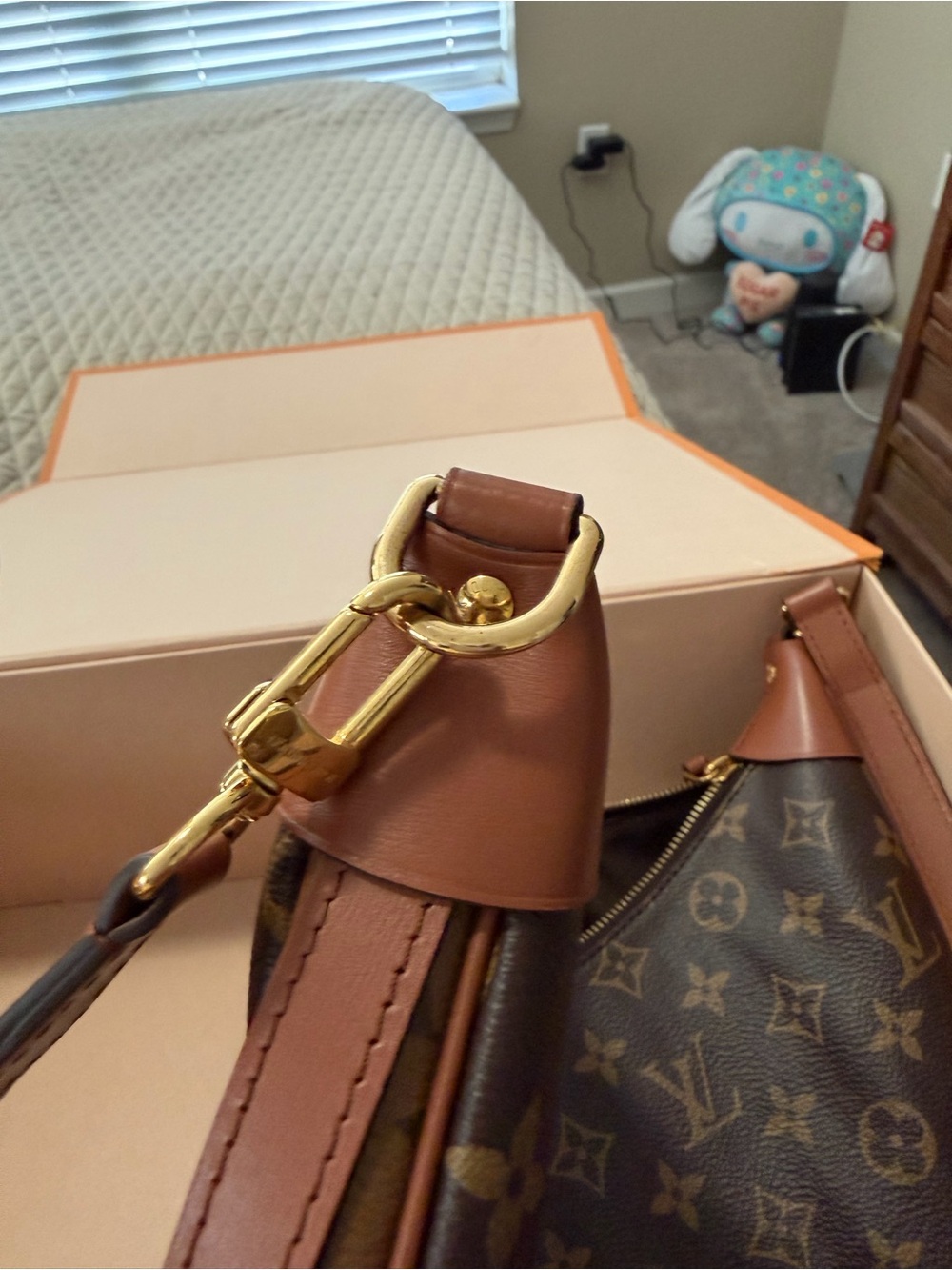 Louis Vuitton Monogram Canvas Crescent Shoulder Bag in Brown - Picture 4 of 12